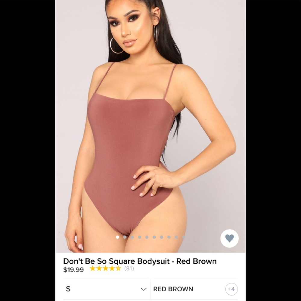 Fashion Nova Don’t Be So Square Bodysuit ❤️